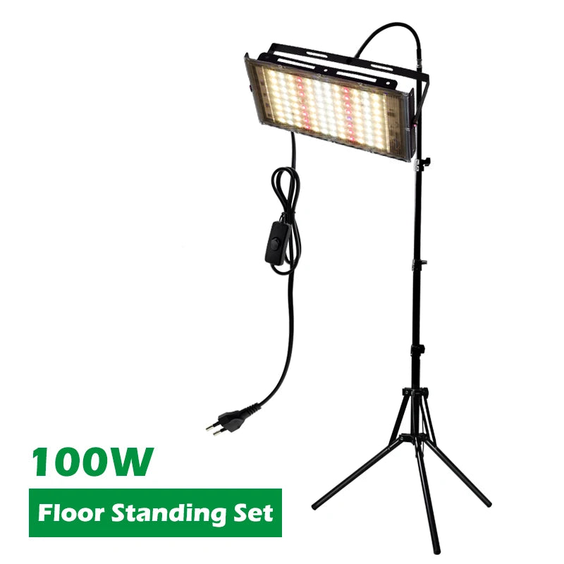 50W 100W 150W LED Grow Light With Stand Full Spectrum Sunlike LED Phyto Lamp For Indoor Greenhouse Plant Growth Lighting