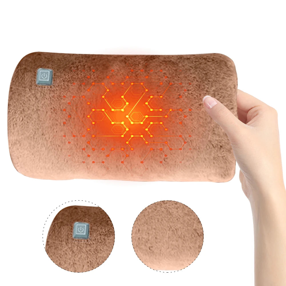 Rechargeable Electric Hot Water Bag Women's Electric Hot Water Bottle Soft flannel Hand Warmer Winter Heated Bag Warming Product