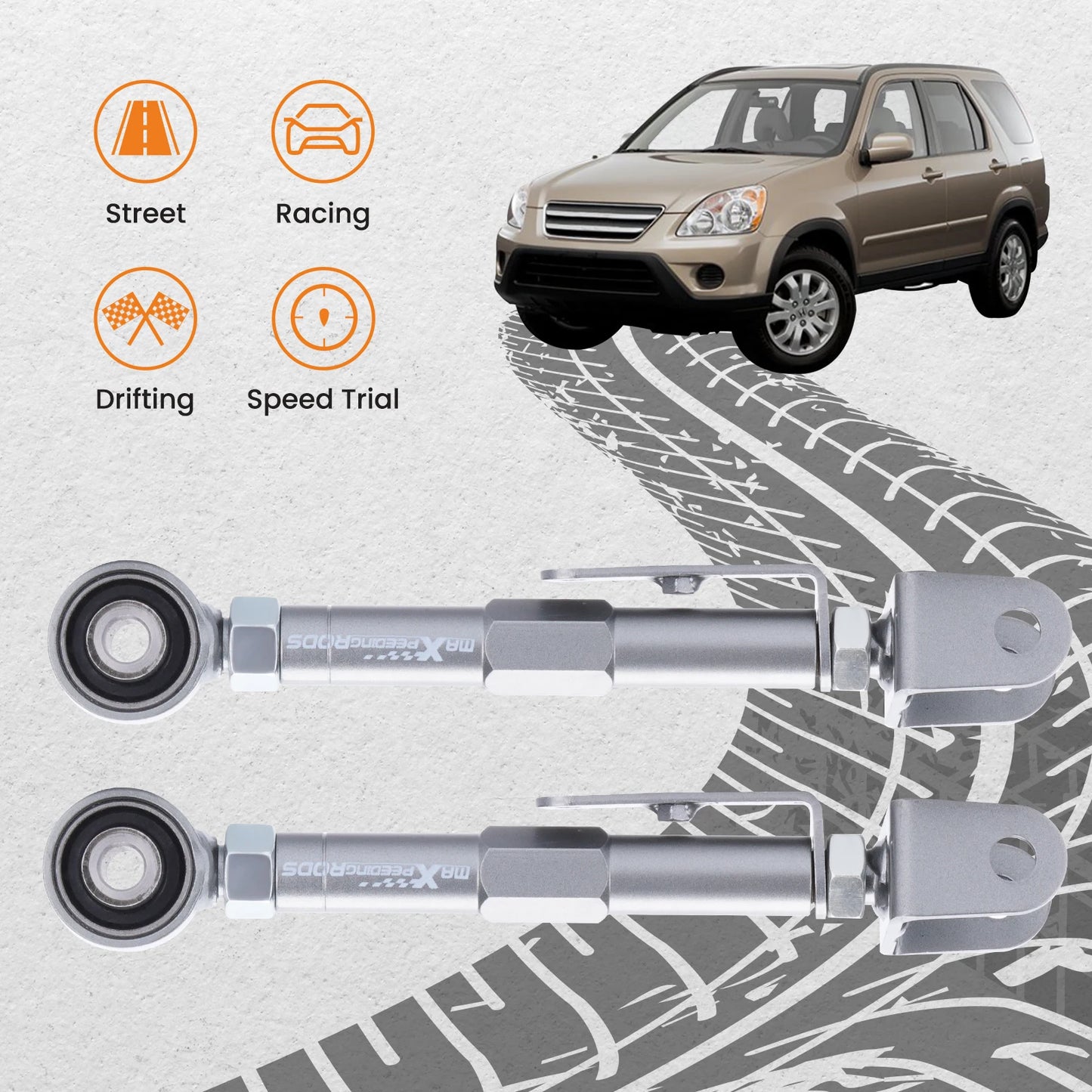 2 pcs Rear Suspension Camber Arms Kit for Honda CRV 2002-2006 ELEMENT 2003-2011