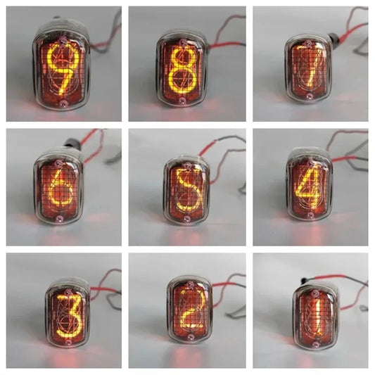 1-6PCS IN-12 Digital Tube with Decimal Point Nixie Glow Tubes Symbol Tube IN12 Nixie Tube Clock Glow Tube for LED Clock DIY Part