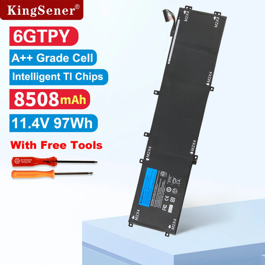 KingSener New 6GTPY 11.4V 97WH Laptop Battery For DELL XPS 15 9570 9560 7590 For DELL Precision 5520 5530 Series Notebook H5H20