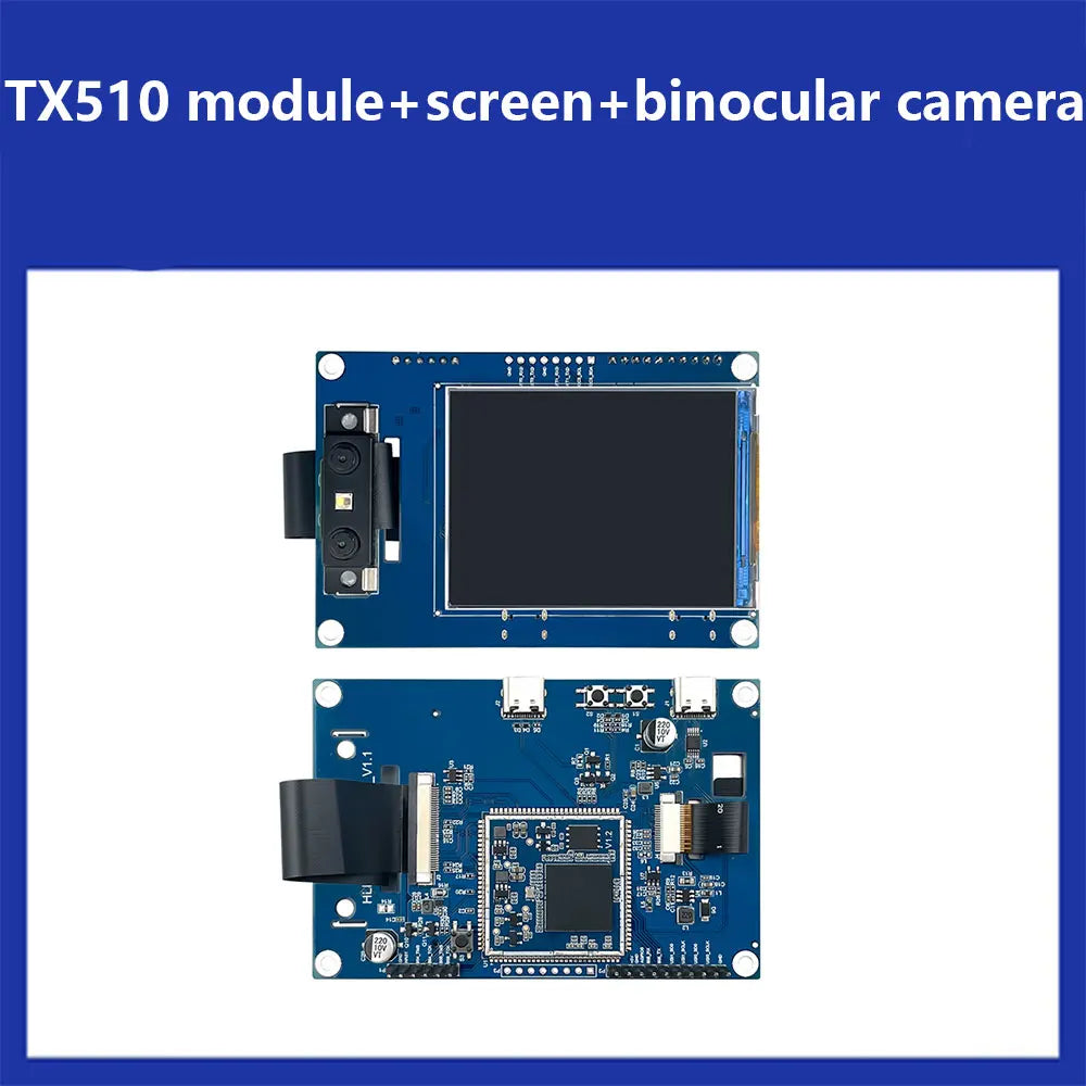 New AI Face Recognition Module HLK-TX510 3D Binocular Camera Live Detection Discrimination Serial Communication with Screen
