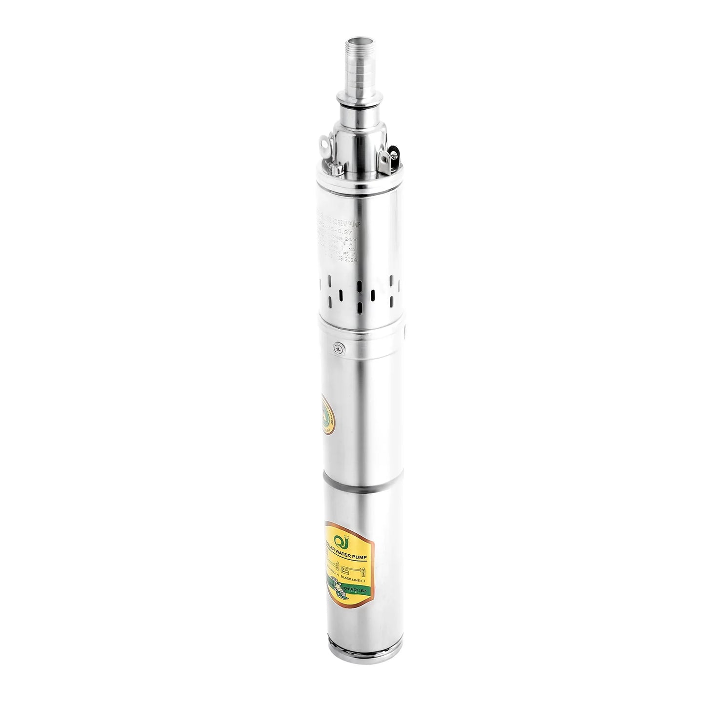 24V DC Submersible Well Pump for Solar System Stainless Steel 65m Deep Water Pump Pure Copper Motor 370W 2m³/h Flow for Farm