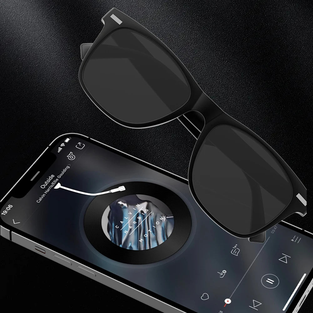 Smart Glasses AI Voice Assistant Outdoor Sport Glasses with Camera Remote Shooting Open Ear Sound Mic & Speakers for Men & Woman