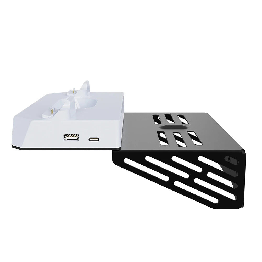 Shelf Floating Mount with Charging Station Wall Bracket Metal Wall Hanging Charger Stand for PS5 Slim/PS5 Console Disc & Digital