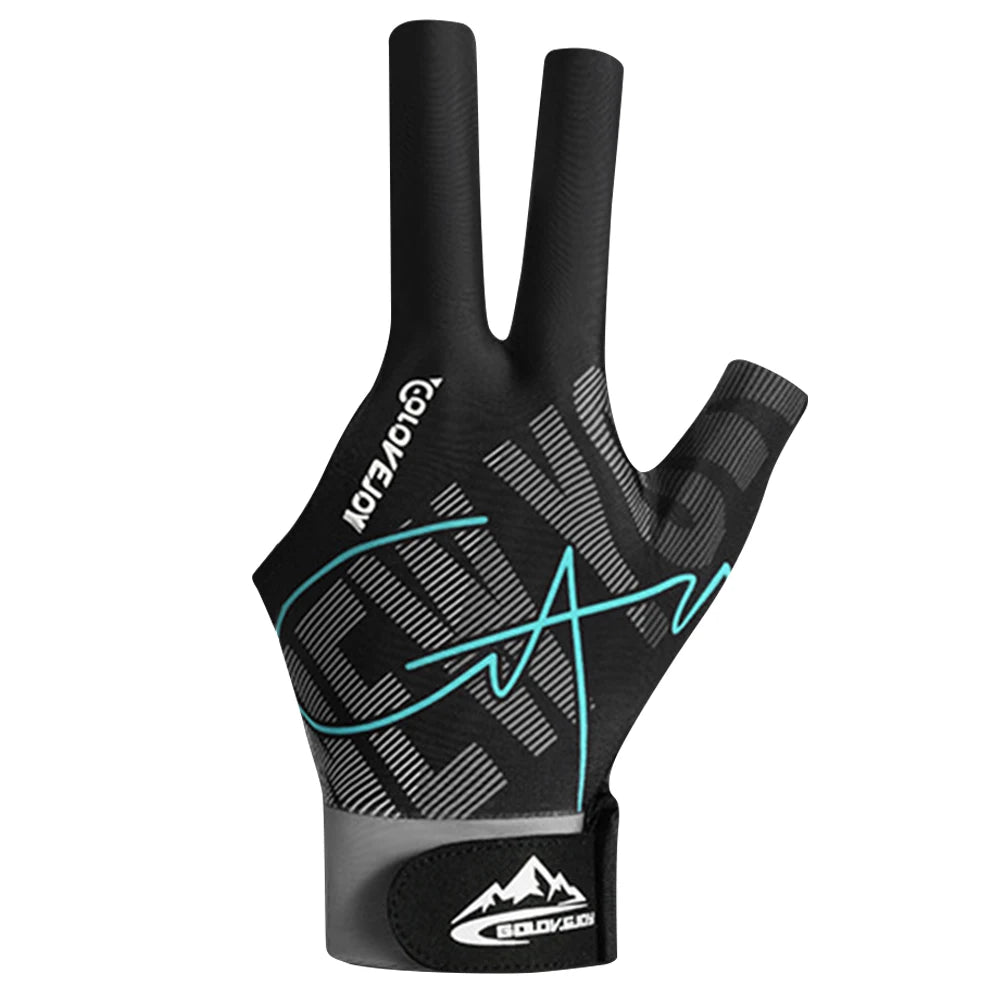 Billiards Glove Left Hand Anti-Slip 3 Finger Snooker Billiard Glove Adjustable Snooker Pool Gloves for Men Billiard Accessories