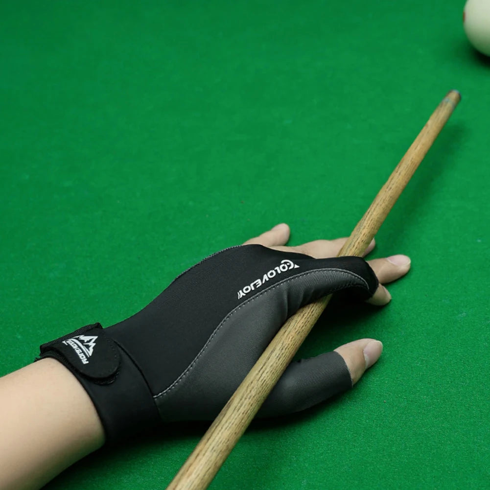 Billiards Glove Left Hand Anti-Slip 3 Finger Snooker Billiard Glove Adjustable Snooker Pool Gloves for Men Billiard Accessories