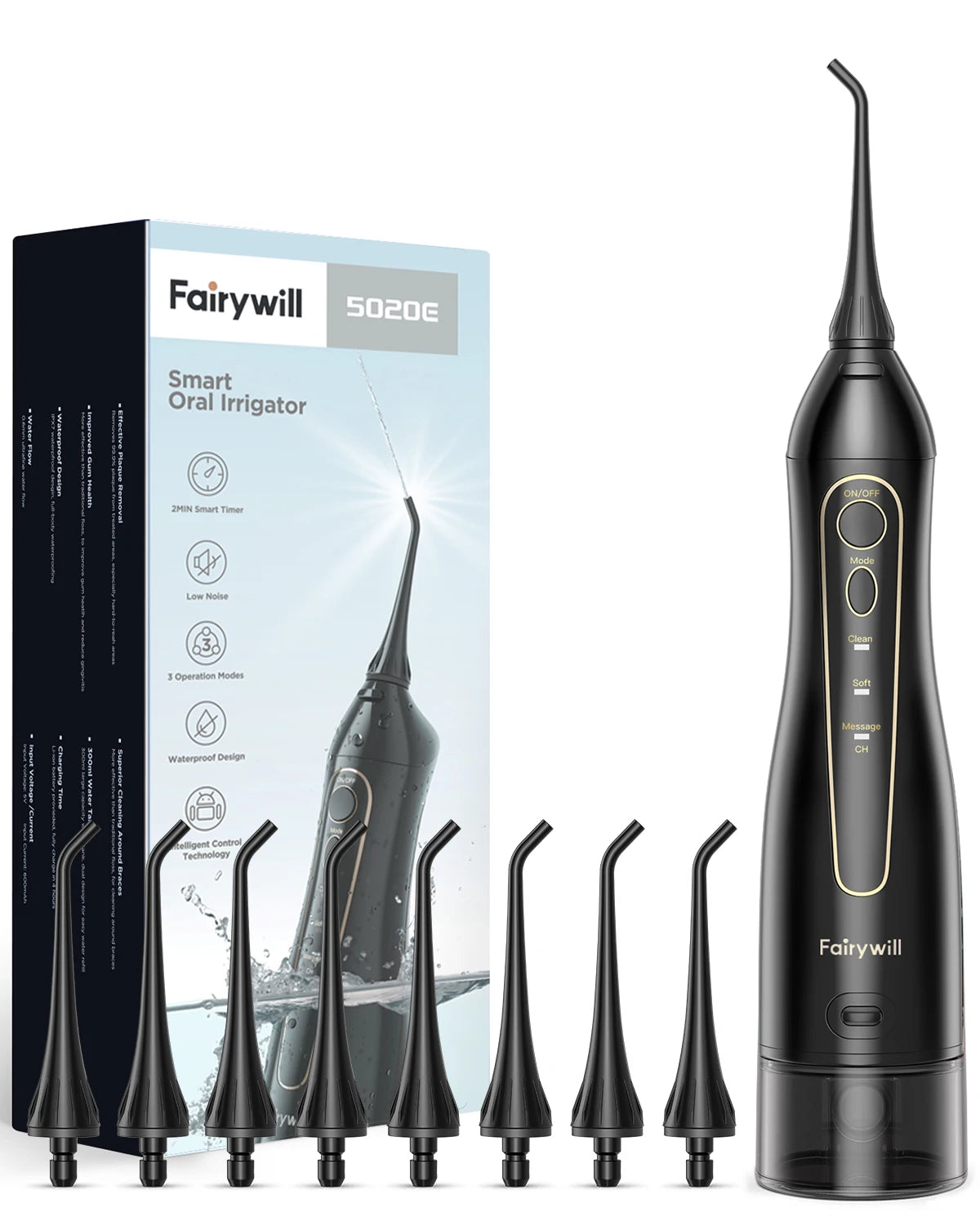 Fairywill Electric Sonic Toothbrush water tank