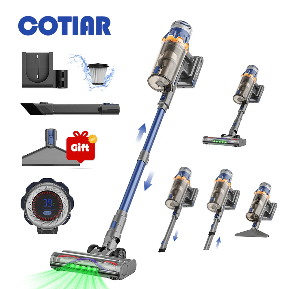 Cotiar 650W 60kPa Vertical Vacuum Cleaner Handheld Home Appliance Cordless Vacuum Cleaner 70 Mins Runtime Multi-functional  S25