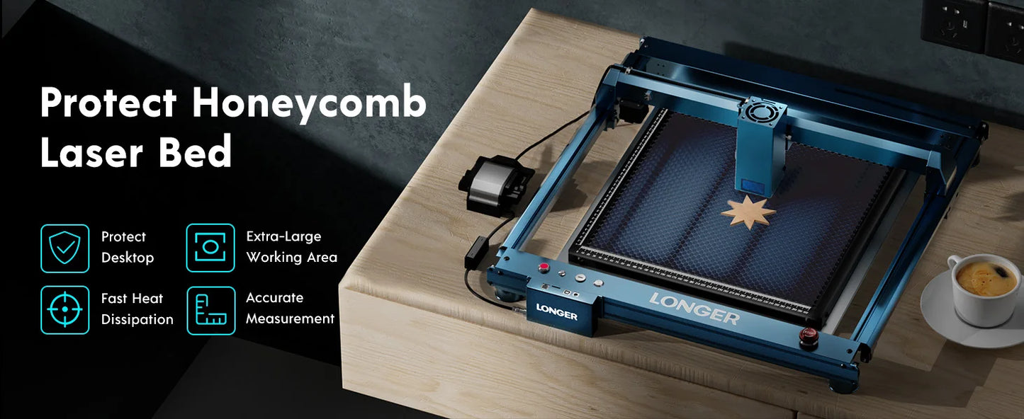 LONGER Honeycomb 440*440*22mm Working Table Honeycomb Laser lazer Bed Aluminum Mesh Panel for Laser Engraver Engraving Machine