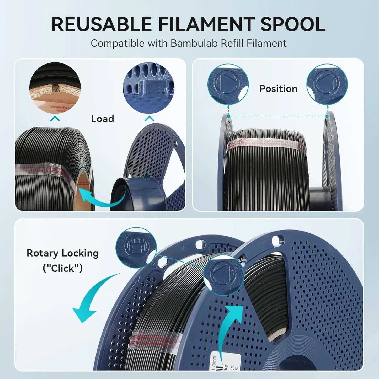 SUNLU 5KG 3D Filament PLA+/PLA+2.0/AntiString PLA /PLA Meta/High Speed PLA Filamnet 1.75mm 1KG Filament for 3D Printer& 3D Pen