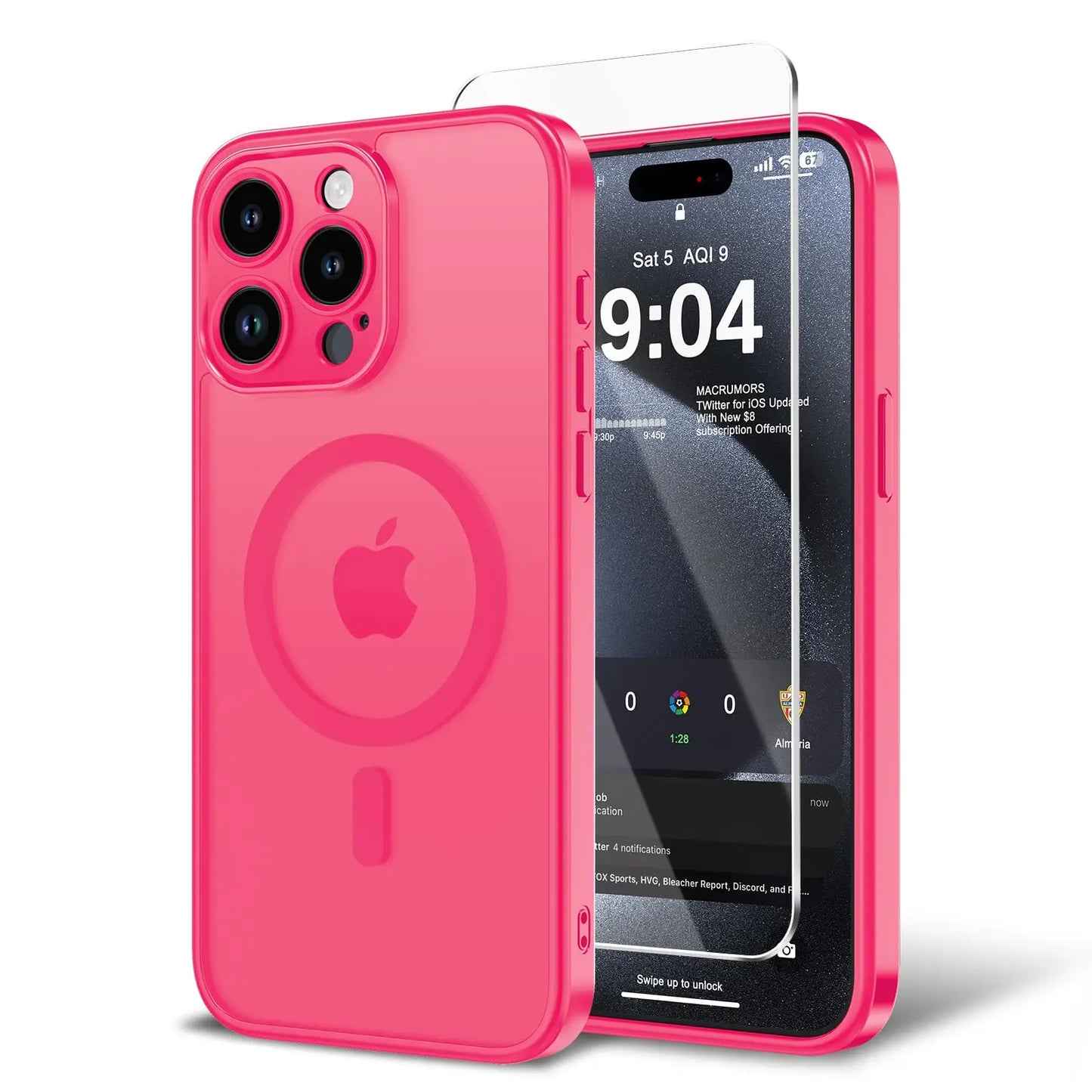for iPhone 16E/iPhone 17E Case with Screen Protector, [Compatible with Magsafe] Ultra Slim Translucent Matte Shockproof Protecti