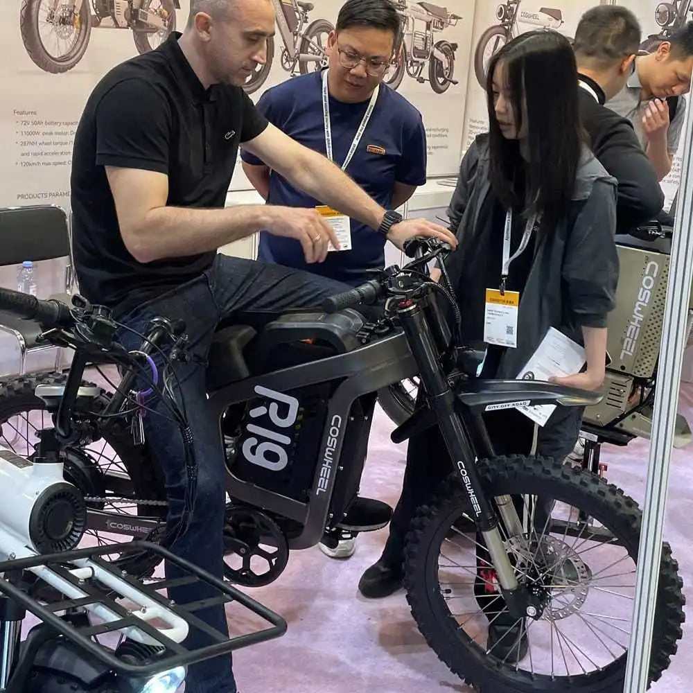 COSWHEEL R19 Electric cycle 72V 40AH Lithium Battery Adult Mountain Ebike 6000W Mountain Electric men's Moped Road E trucks