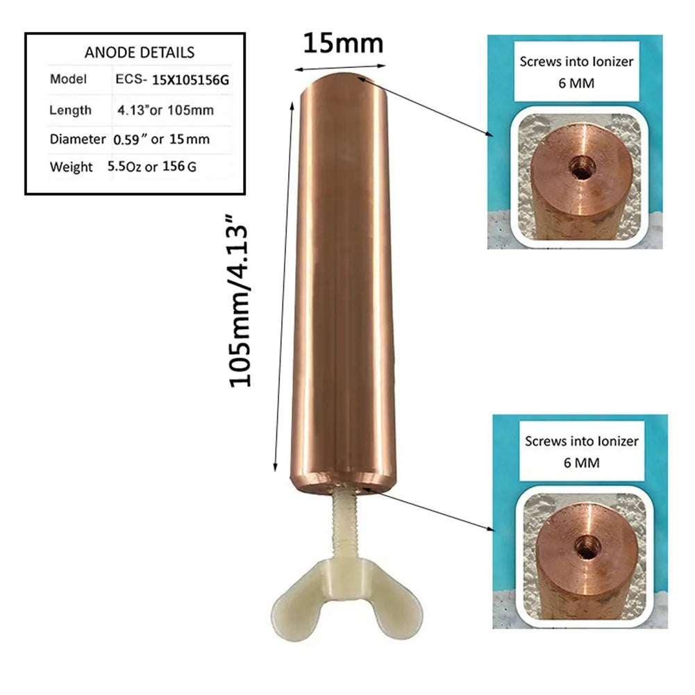 Chlorine-Free Sun Shock & Water Purifier 85% Less Chlorine Solar Copper Pool Ionizer Auto Switch RGB Night Light Up To 35000 Gal