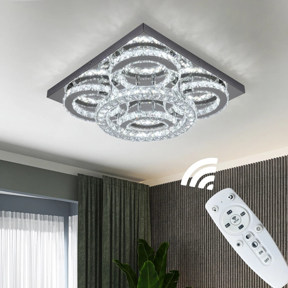K9 Crystal Ceiling Light Living Room Bedroom Led Chandelier Lustre Aisle Luminaire Luxury Home Decor Pendant Lamp Hanging Lighti
