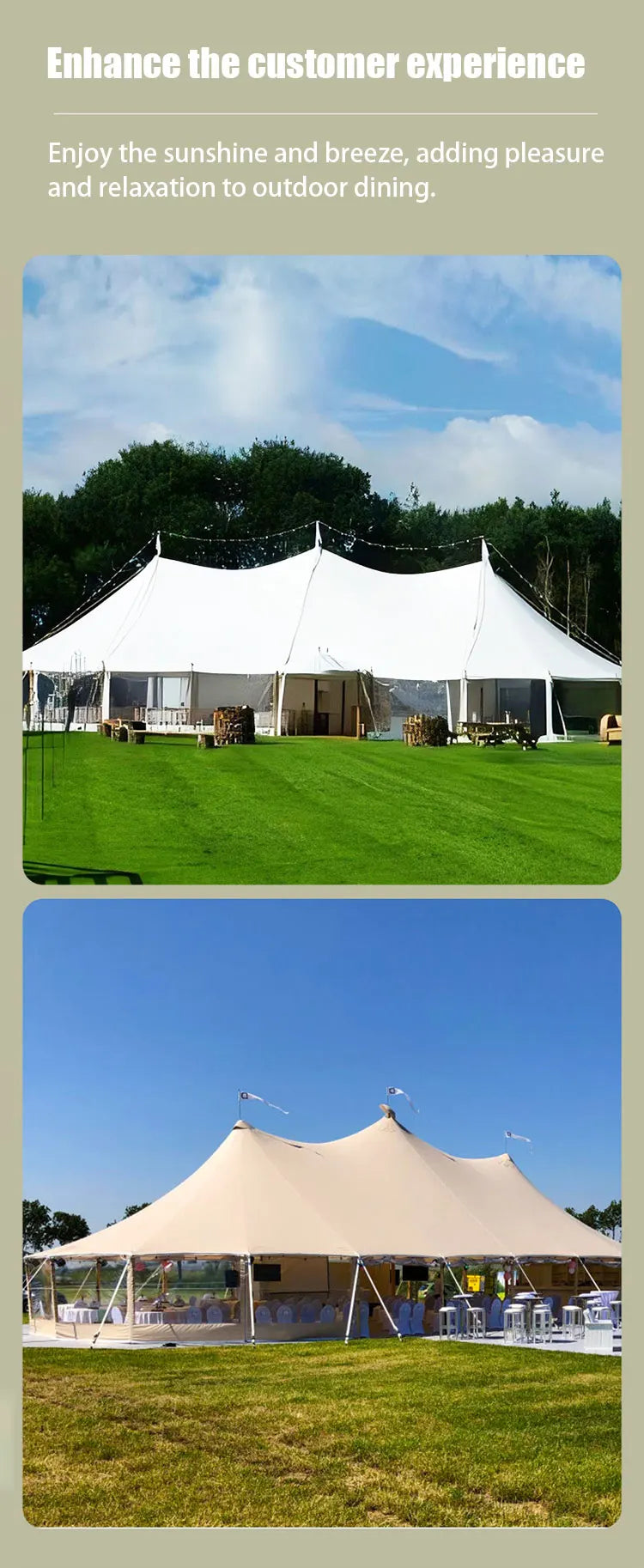 Outdoor Hotel Tent Camping Team Building Pole Tent Party Restaurant Resort Wedding Luxury Tent Hot Sale Wild Luxury Canopy Tent