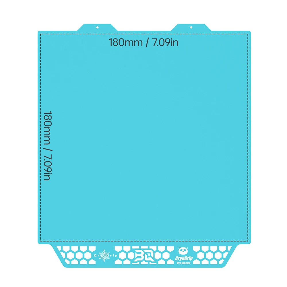 BIQU CryoGrip Pro Glacier Panda BuildPlate 180x180mm Plate Spring Steel Double-sided Textured for BambuLab A1 Mini 3D Printer