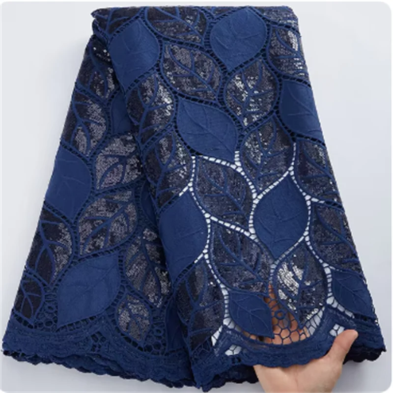 SJD LACE African Guipure Cord Stones Lace Fabric 5 Yards 2026 New Nigerian Water Soluble Lace For Women Wedding Party Dress 3844