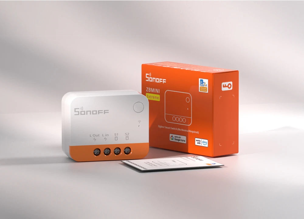 SONOFF ZBMINIL2 Smart Switch No Neutral Wire Required Smart Home 2 Way Wireless Control Work with eWeLink Alexa Google Home ZHA