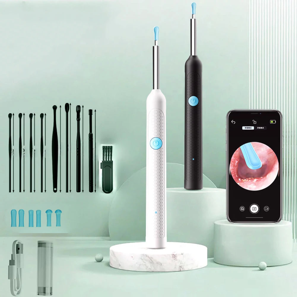 Visual Ear Wax Cleaner with Camera Safe Earwax Removal Endoscope with Camera Luminous Otoscope Ear Cleaning Tools Ear Care