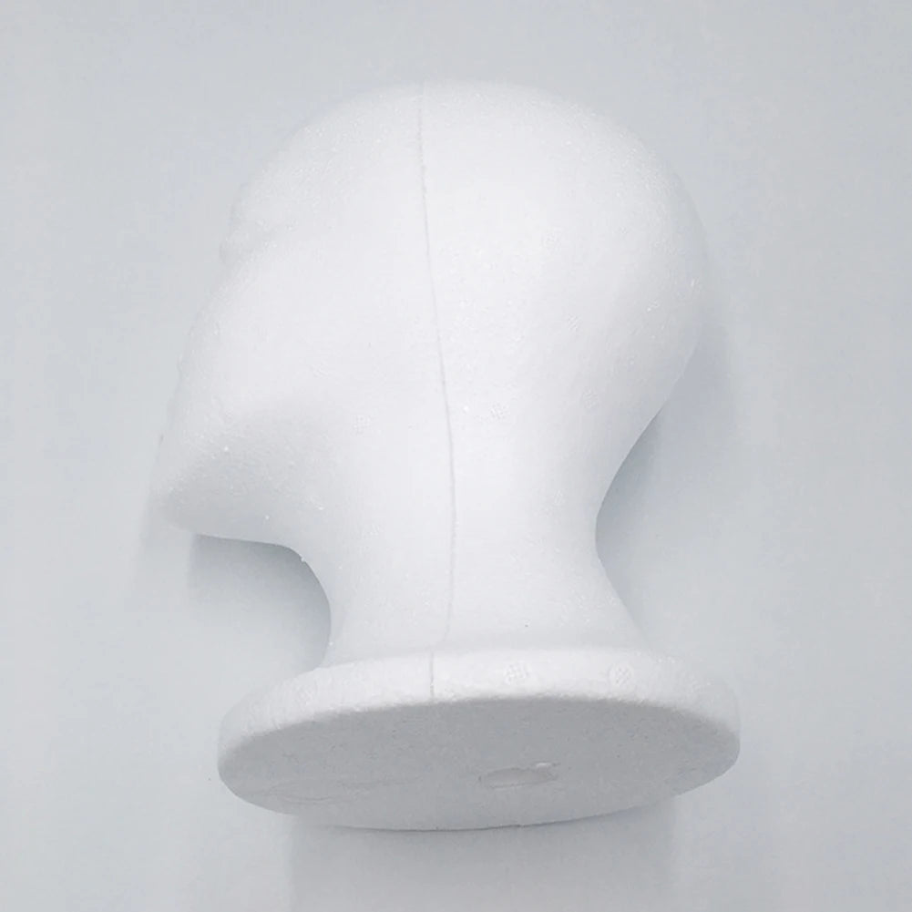Foam Female Mannequin Head Model EPS Flocking Wigs Glasses Cap Display Holder Stand Model Photo Studio Shooting Prop