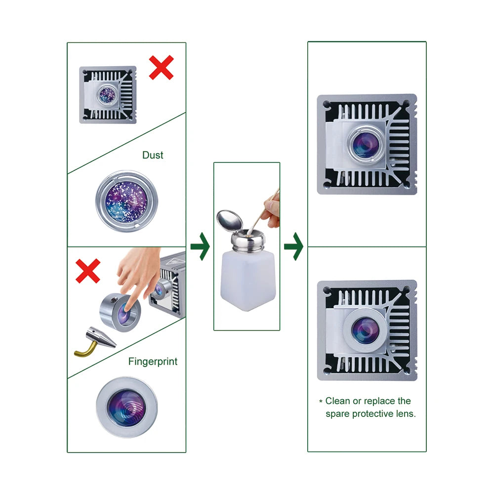 LASER TREE 10W Laser Module with Air Assist 5W Laser Engraving Head 450nm Blue TTL Laser Head for CNC Laser Cutting Machine