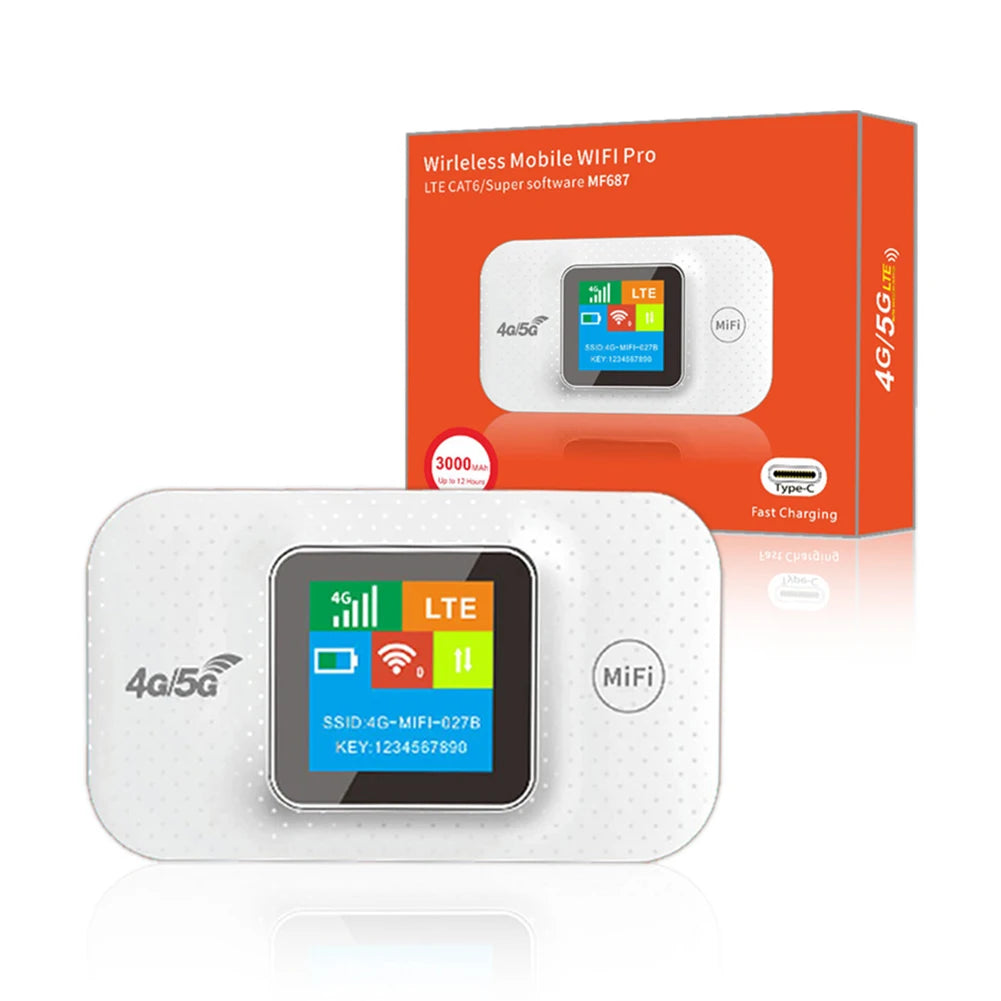 4G LTE Portable WiFi Hotspot 150Mbps Wireless Internet Router with Sim Card Slot Mini Outdoor Hotspot for Home Office Car Travel