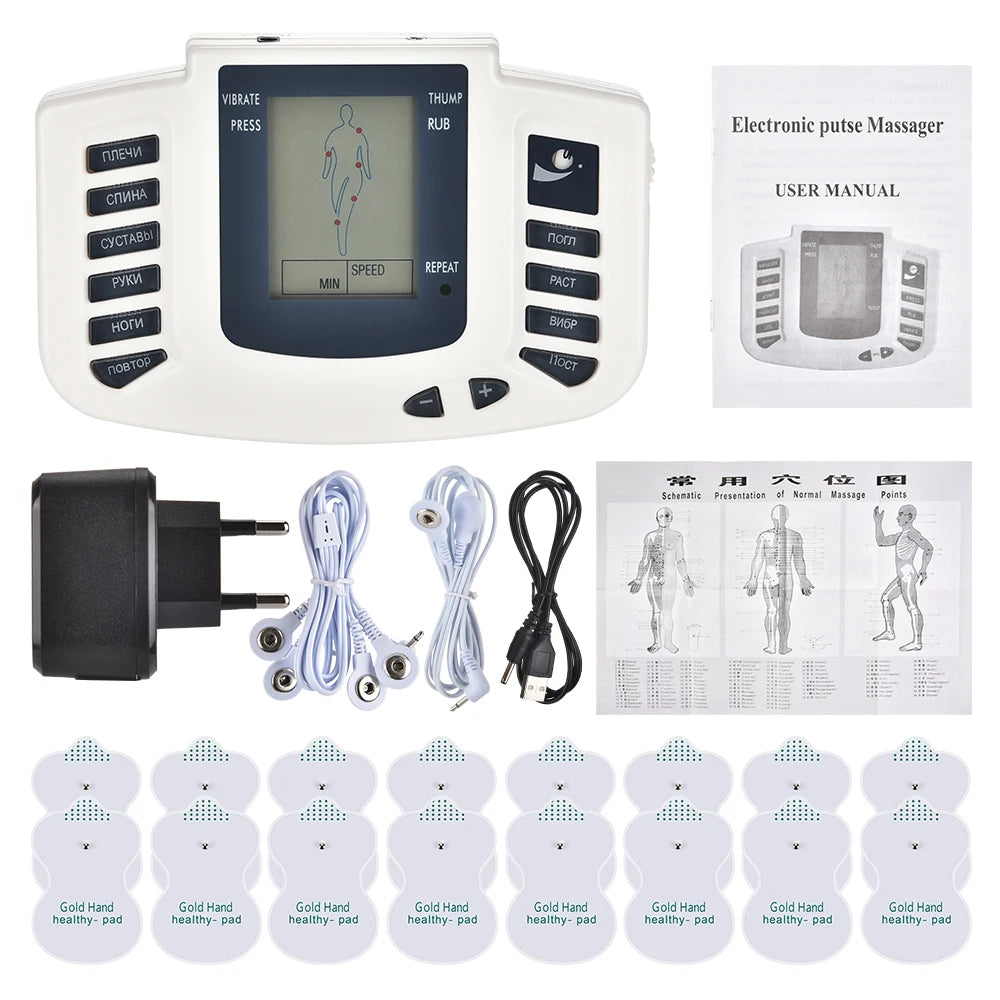 JR309 TENS Muscle Electrostimulator Machine Electric Muscle Stimulator Acupuncture Physiotherapy Massager for Body Pain Reilef