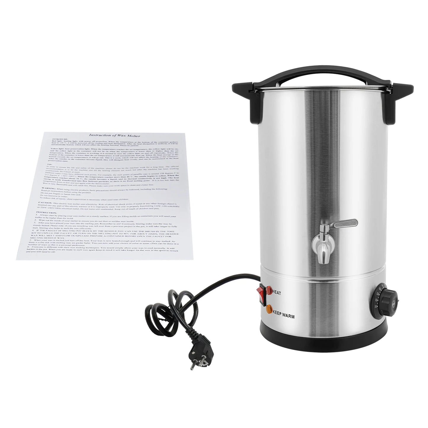 Professional Wax Melting Furnace 8/10/12/15L for Candle Making Repair Large Capacity Easy to Use & Clean