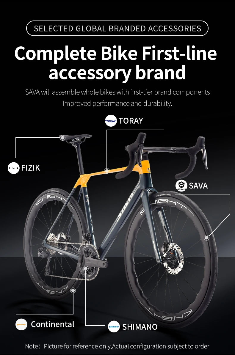 SAVA AEROX SLR8 Full Carbon Fiber Electronic Shift Road Bike Racing Road Bike 7.3kg with SHIMAN0 ULTEGRA 8170 Di2 Kit.