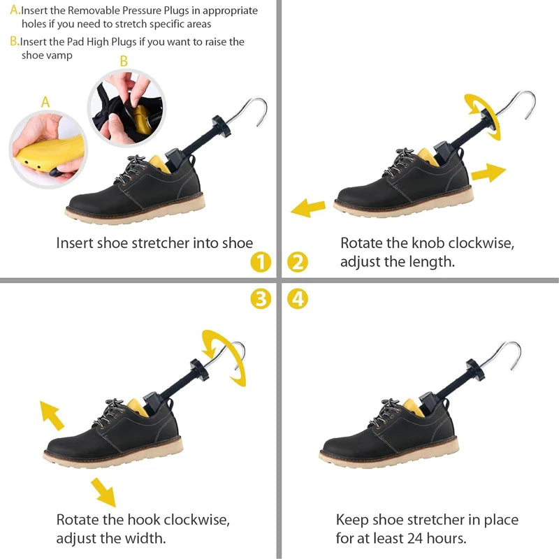 Repacego 1 Piece Shoe Trees Adjustable Shoe Stretcher Plastic Expander Men Women Unisex Length Width shoes Extender Keeper Heels