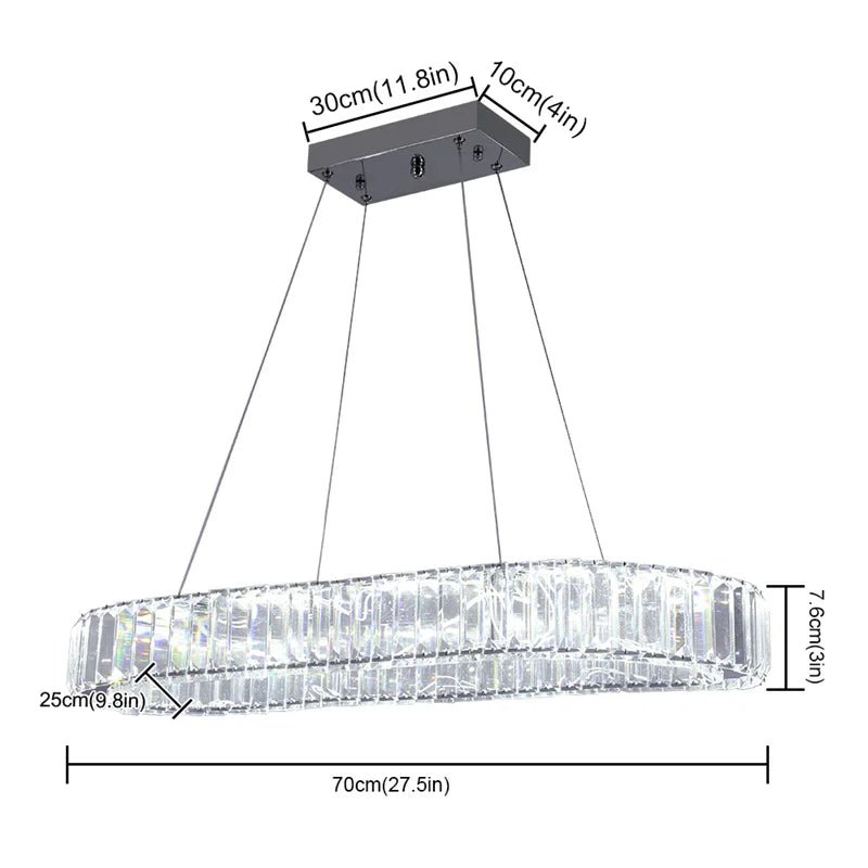 Modern Crystal Chandeliers Ring-Shaped Pendant Lights Living Room And Kitchen Decoration Led Ceiling Lamps Hanging Luminaire