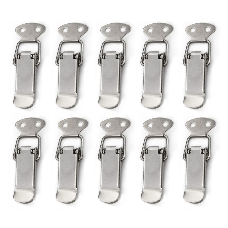 LXAF 10 Pcs Toggle Catch Lock Suitcase Clasp Buckle Locking Lock Metal Box Hasp Lock