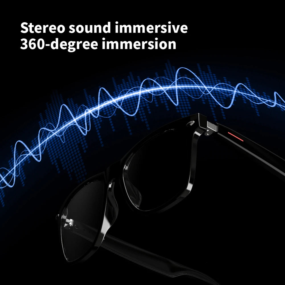 Smart Glasses AI Voice Assistant Outdoor Sport Glasses with Camera Remote Shooting Open Ear Sound Mic & Speakers for Men & Woman