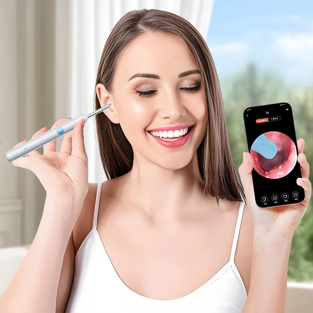 Visual Ear Wax Cleaner with Camera Safe Earwax Removal Endoscope with Camera Luminous Otoscope Ear Cleaning Tools Ear Care