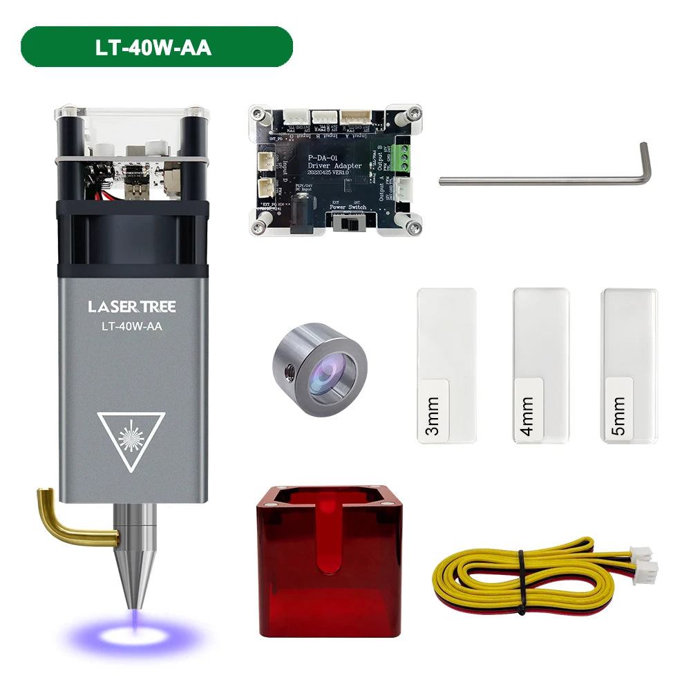 LASER TREE 10W Laser Module with Air Assist 5W Laser Engraving Head 450nm Blue TTL Laser Head for CNC Laser Cutting Machine