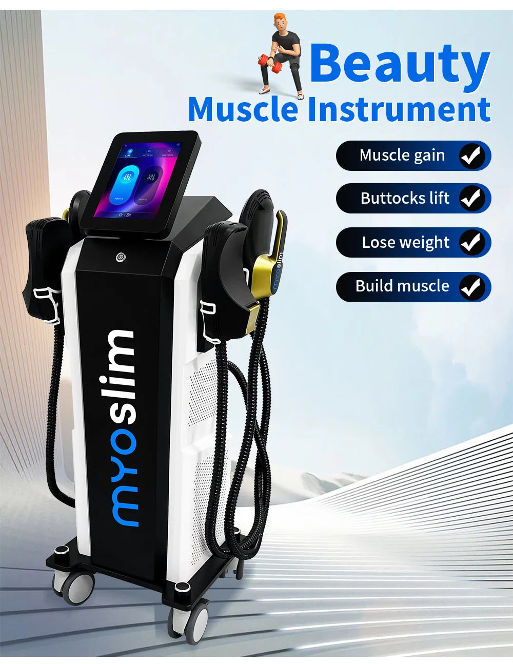 NEW EMS Machines 15  6500w  Body Slimming Nova Fat Burning Muscle EMS S Electromagnetic Stimulate  Pro