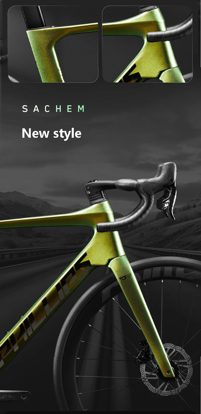 Carbon Fiber Gravel Bike,Racing Road Bike,Carbon Road Bicycle,Curved Handlebar,Brake and transmission are integrated,16/24 Speed