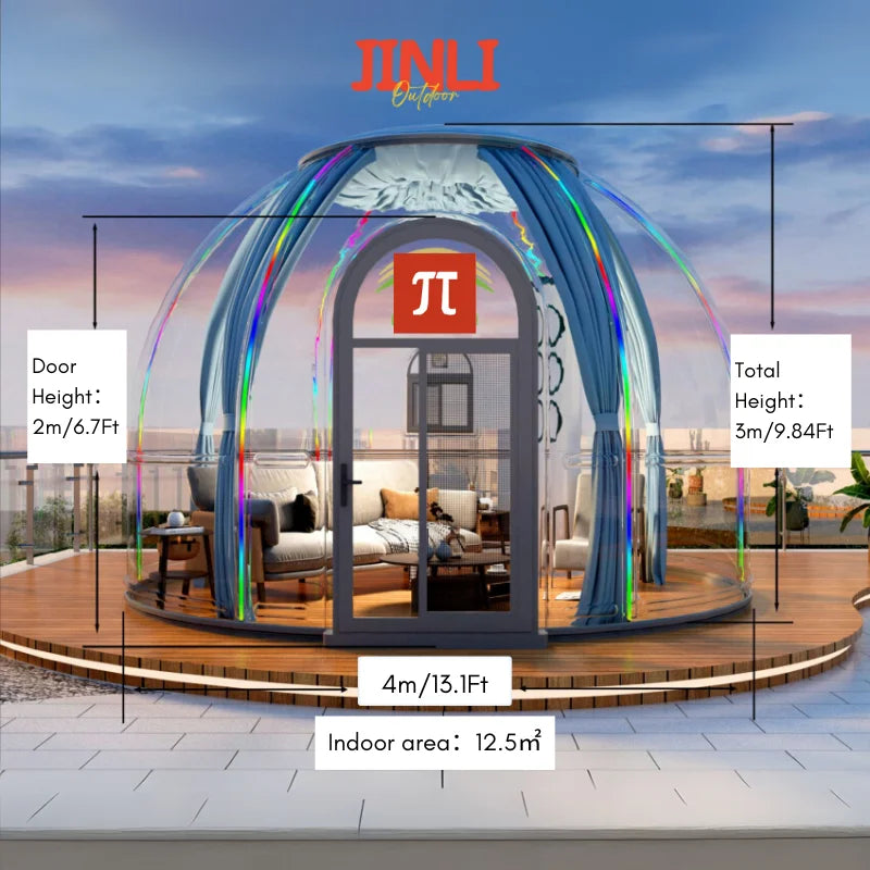 2026Transparent Tent PC Dome Tent Geodesic Lgloo Round Clear House Catering Cabin Hotel Resort Luxury Celebrating Events Tipi