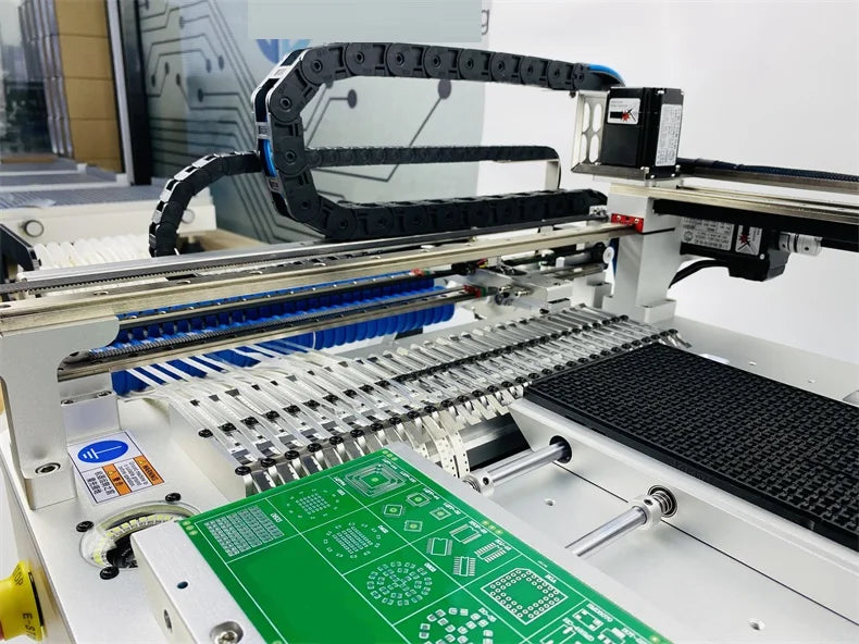 Q2S Dual 6 Heads 54 Bits Full Vision Desktop Automatic SMT Pick and Place Machine Chip Mounter