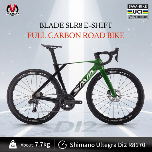 SAVA SLR8 Full Carbon Fiber E-Shift Road Bike with SHIMAN0 ULTEGRA 8170 Di2 Kit Cyclocross Road Bike Racer