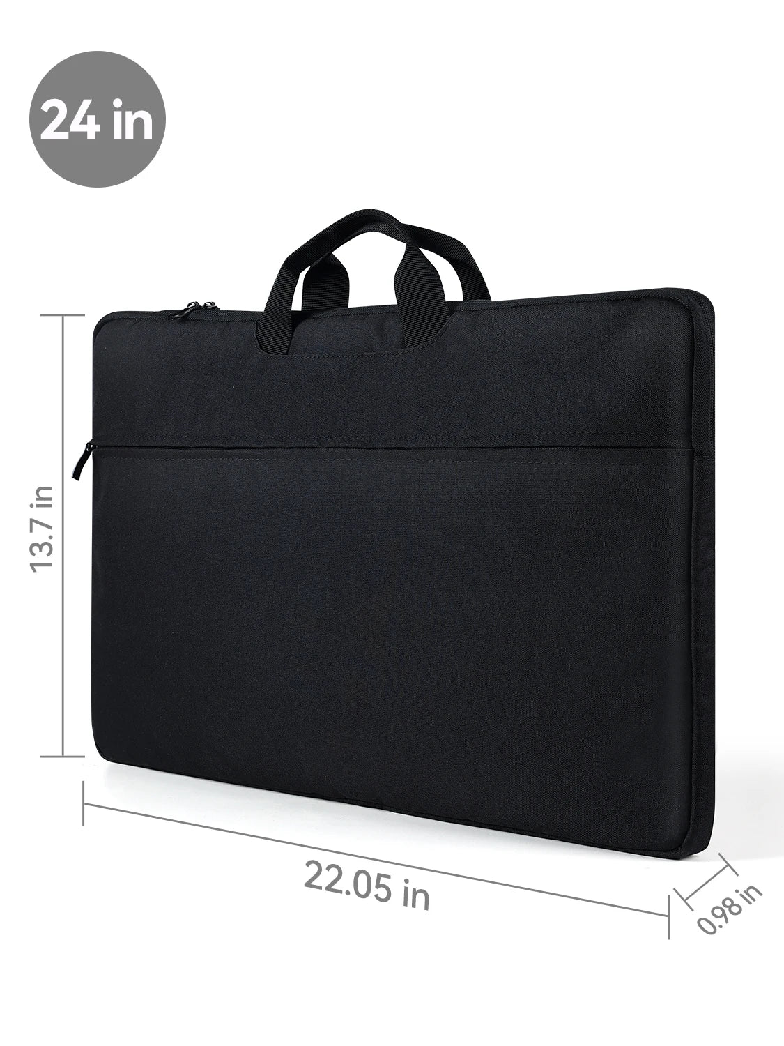 Waterproof Laptop Sleeve 24 inch for UPERFECT Portable Monitor UMAX 24 23 22 Touchscreen Computer Cover Bag with Large Side Pock