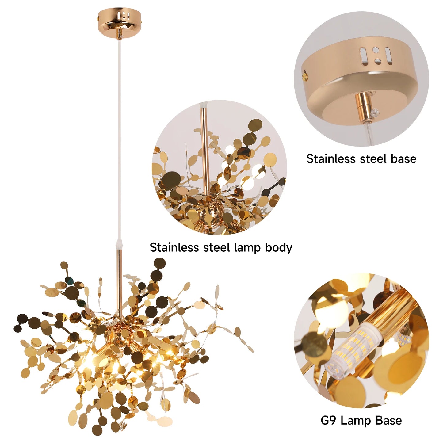 Modern Pendant Light Led Firework Chandelier Hanging Ceiling Lamp Dining Room Kitchen Island Nordic Luminaire Home Decor Fixture