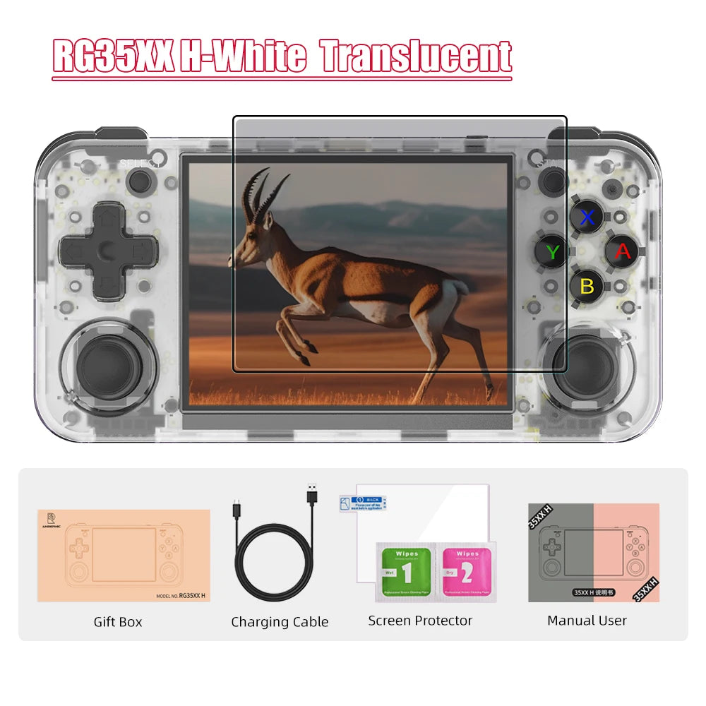 ANBERNIC RG35XX H 64Bit and-held Consoles For Playing Video Games 3.5-inch IPS 640*480 Screen Retro Game Player 3300 mAh Battery