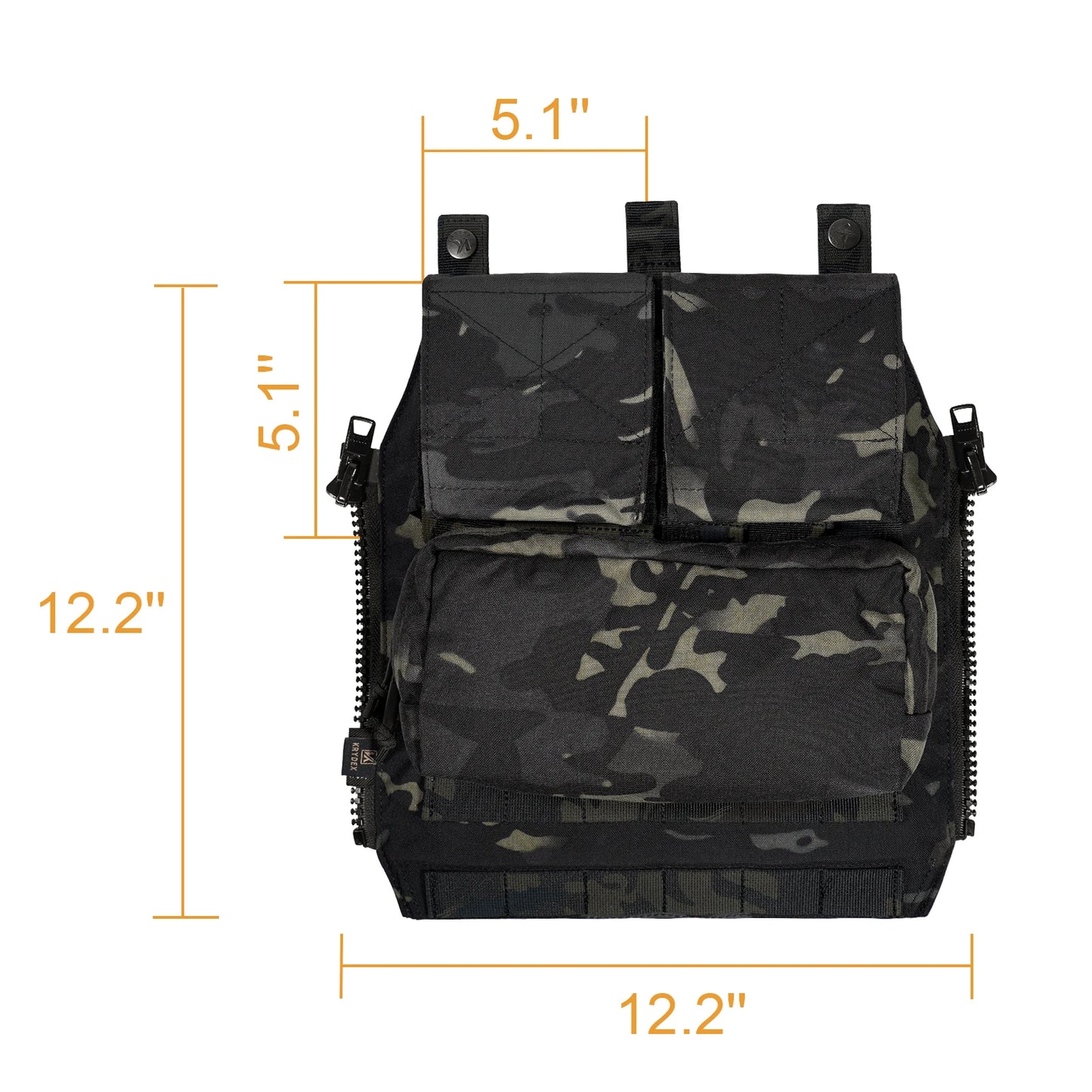 KRYDEX 500D Nylon Tactical Vest Jumpable Plate Carrier MOLLE Front Flap Panel Backpack Hunting Ranger Green Camo Men's Vest