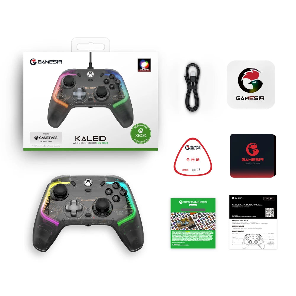 GameSir Kaleid Flux Xbox Gaming Controller Wired Gamepad with Hall Effect for Xbox Series S, Xbox Series X, Xbox One PC Steam