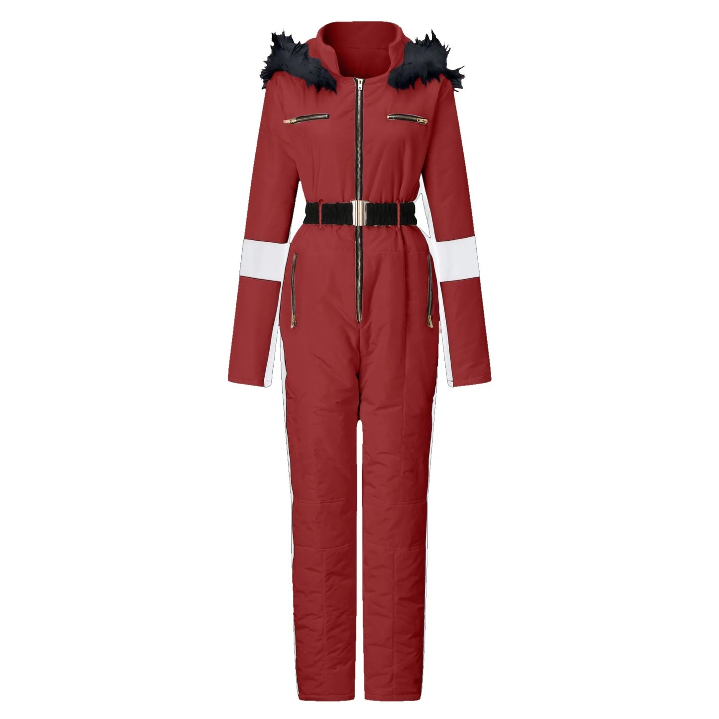 Women's Winter Outdoor Sports Jacket Jumpsuit Outdoor Removable Sports Zipper Ski Snow Overcoat Women Winter Down Coat Chaquetas