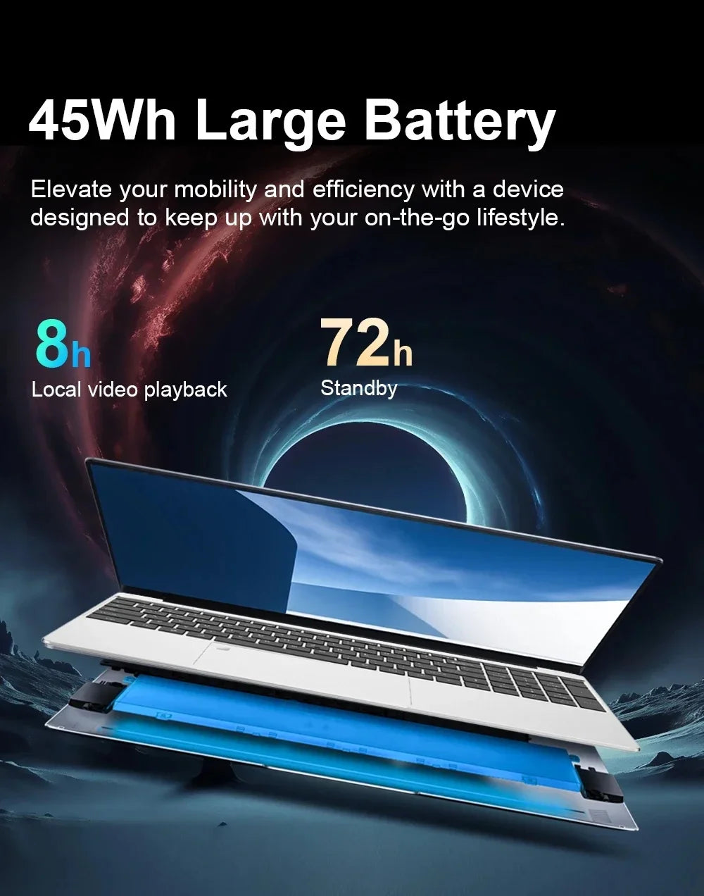 Xiaman 15.6" Ultra Slim Laptop Computer Windows 11 Laptop 16GB RAM 1TB 2TB SSD Intel Celeron N4000 HD Office Study Notebook PC