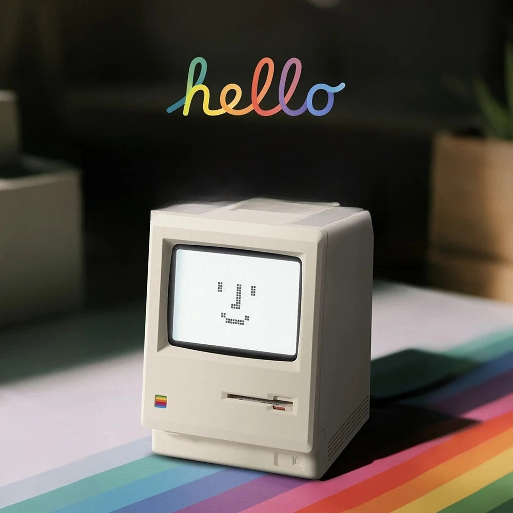 Retro Macintosh Alarm Clock A Classic Desktop Ornament with A Digital Clock Design