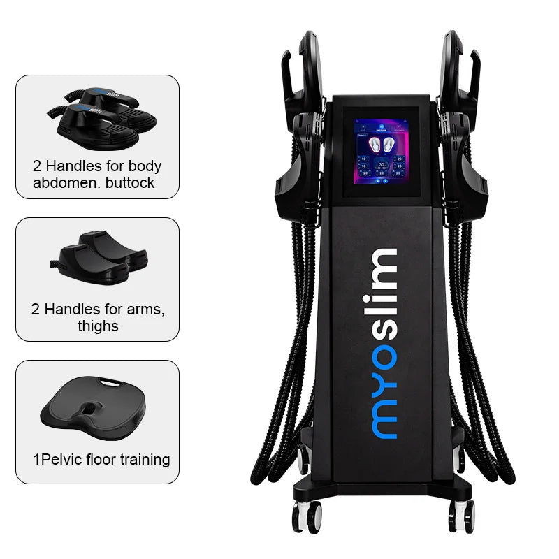 MYOslim 6500W 15T 200HZ EMS Neo RF Body Sculpt Machine Nova HIEMT Muscle Building Fat Burning Weight Loss Muscle Stimulation CE